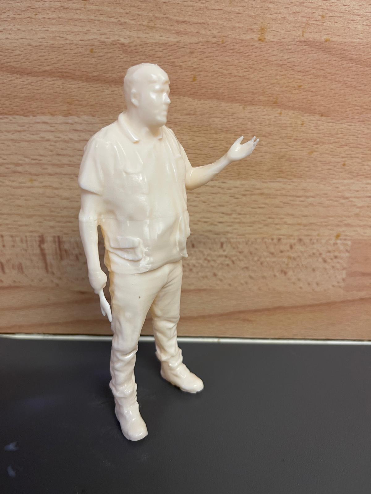 M75 1/43 Model Figure of Mechanic Holding Spanner in a Talking Pose