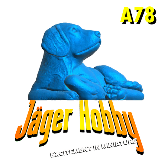 A78 – Scale Model Sleeping Puppy Figure for Dioramas, RC Cars, Boats, and More Multi Scales