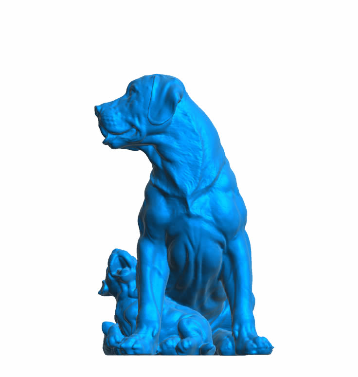 A90 Scale Model Labrador Feeding Puppies Unpainted