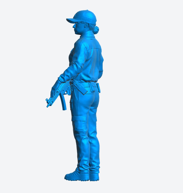 EMS12 – Modern Female Police Officer Scale Model Figure