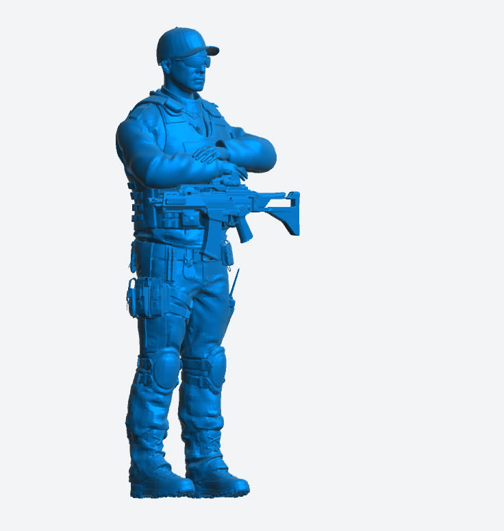 EMS 13 – Armed Police Officer Model Figure (Arms Crossed, Standing Pose)