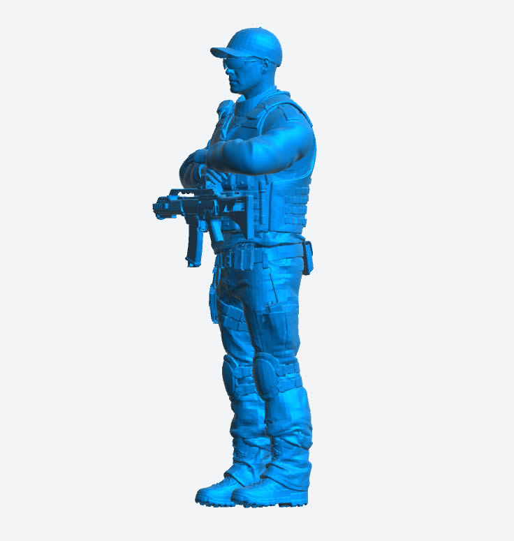 EMS 13 – Armed Police Officer Model Figure (Arms Crossed, Standing Pose)