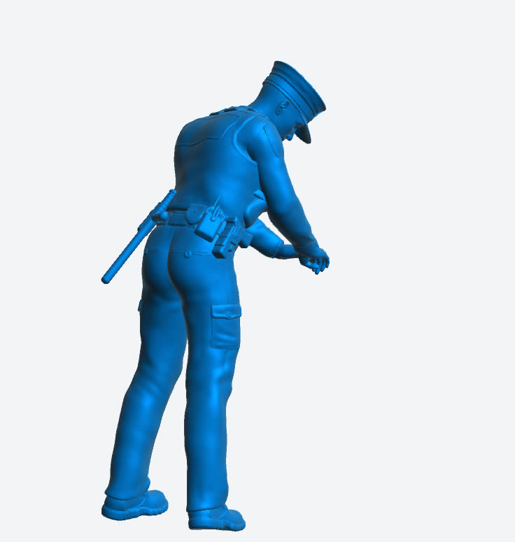 EMS1 European Police Officer – Unpainted Scale Model Figure (Multi-Scale)