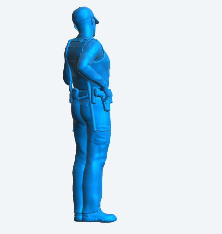 EMS2 – Unpainted Multi-Scale Modern Police Officer Figure