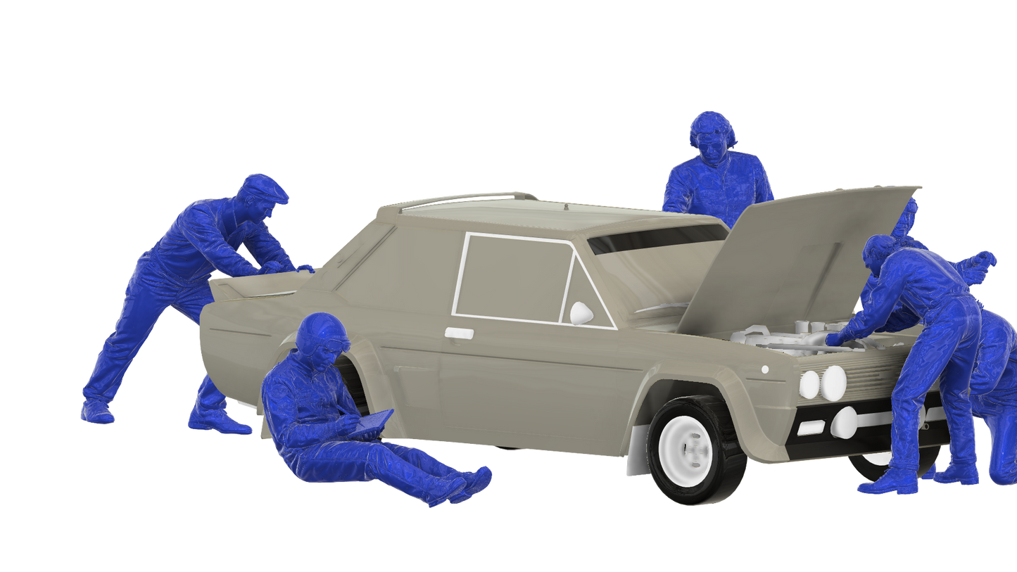 C50 Classic Car Owner – “Are You Pushing?” Pose, Unpainted