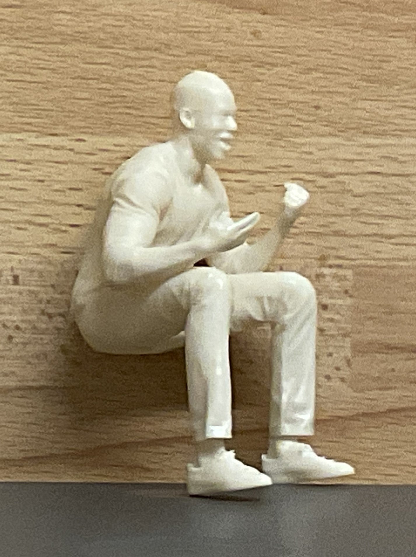 Seated Driver passenger model figure Afro Caribbean M23