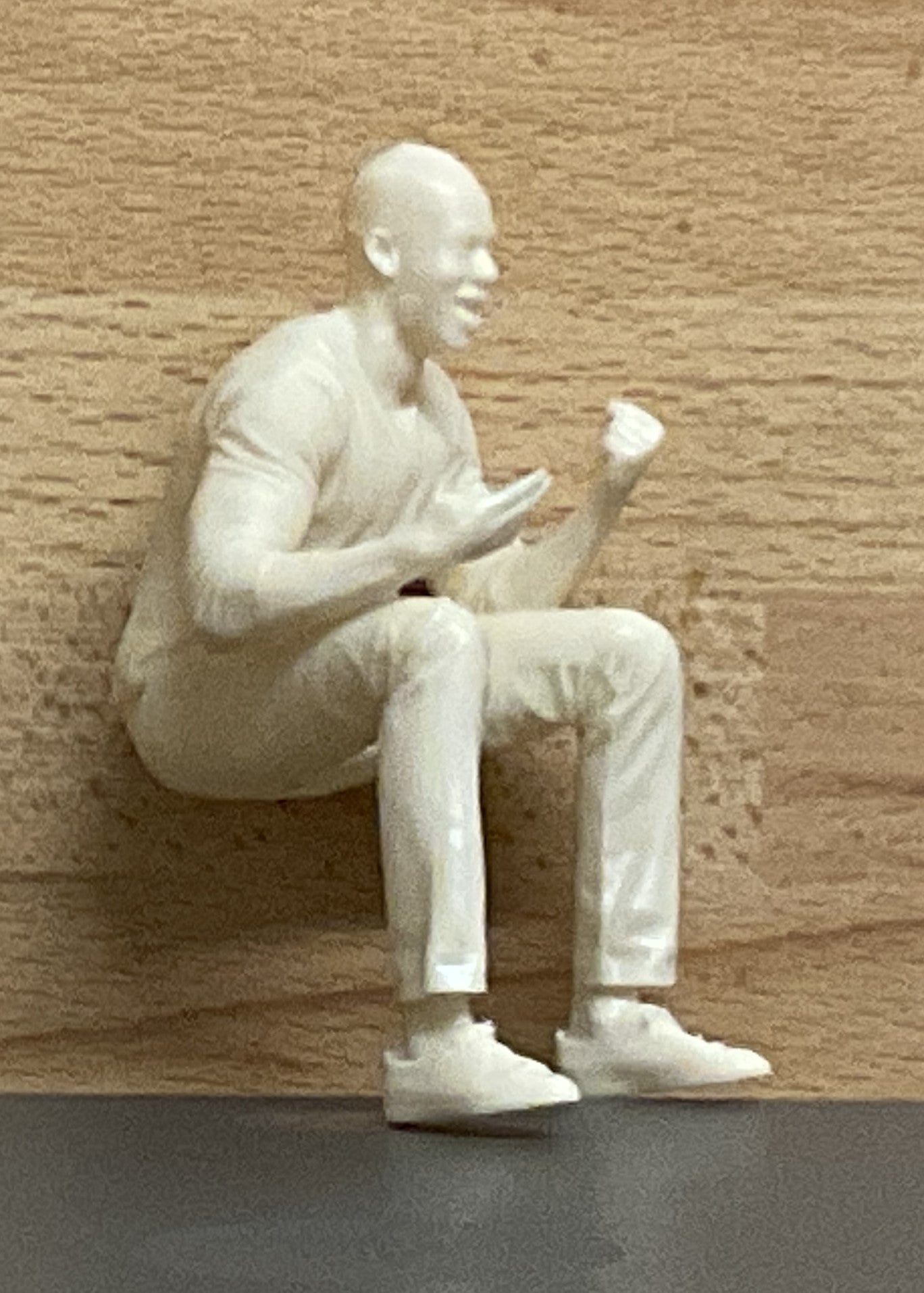 Seated Driver passenger model figure Afro Caribbean M23