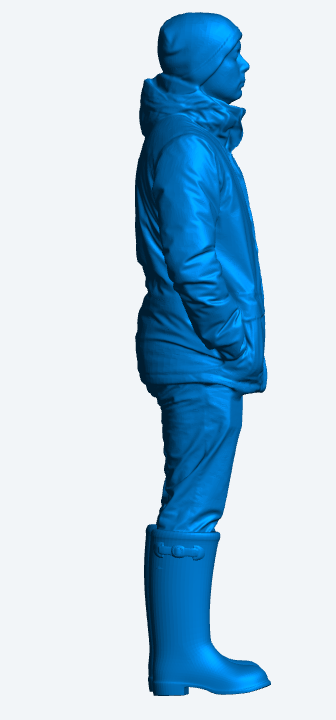 model boat crew figure in beanie hat windcheater M1