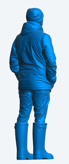 model boat crew figure in beanie hat windcheater M1