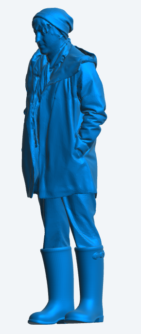 M2 Rc fishing boat yachtsman sailor figure in slouch beanie hat waterproof jacket rubber boots