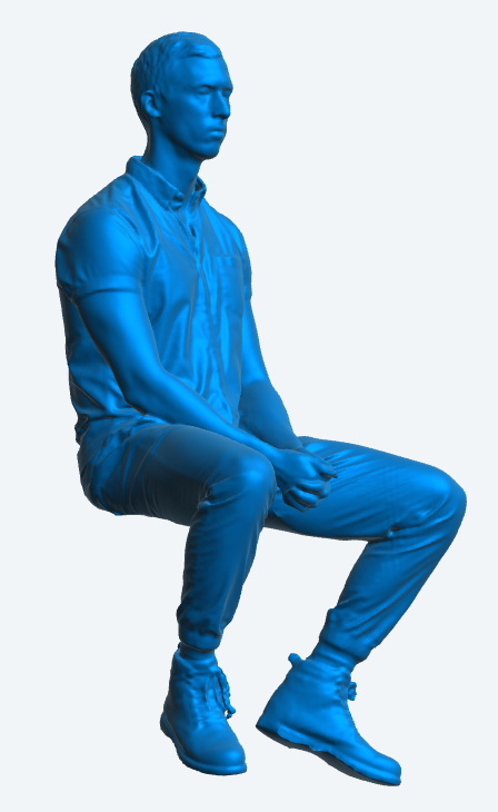 M17 Seated Figure – Scale Model Diorama Accessory