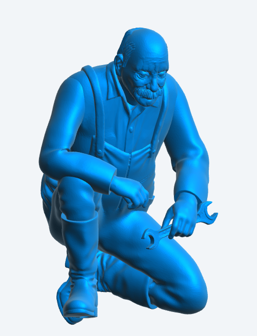 Scale Model Older Tugboat Engineer Figure M34