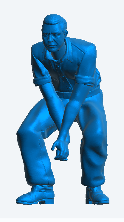 M41 – 1/76 Male Construction Worker Holding Pipe multi Scale Model Male Figure
