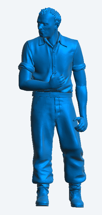 M44 1/14 Man Holding Something Draped Over His Arm | Scale Model Male Figure