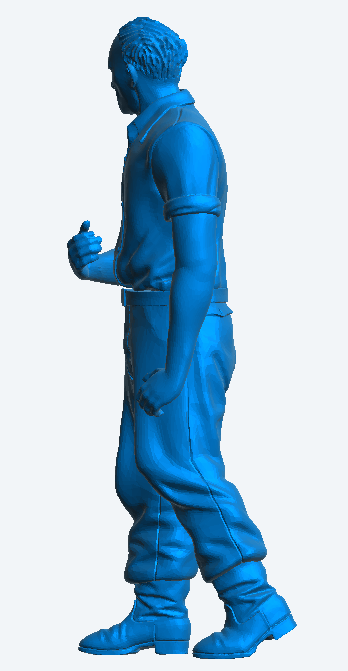 M44 1/14 Man Holding Something Draped Over His Arm | Scale Model Male Figure