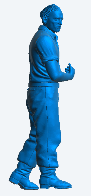 M44 1/14 Man Holding Something Draped Over His Arm | Scale Model Male Figure
