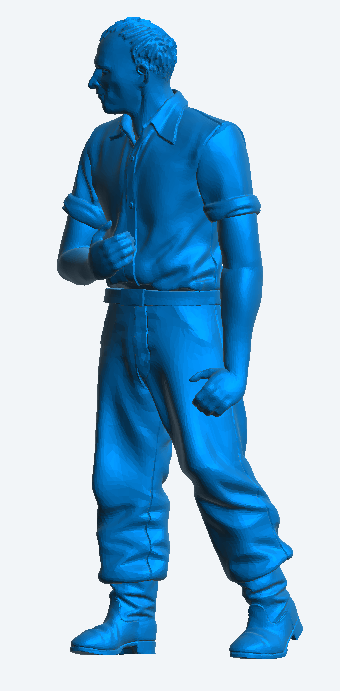M44 1/14 Man Holding Something Draped Over His Arm | Scale Model Male Figure