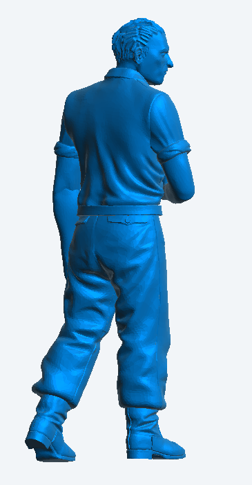 M44 1/14 Man Holding Something Draped Over His Arm | Scale Model Male Figure