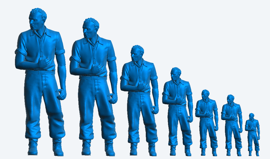 M44 1/14 Man Holding Something Draped Over His Arm | Scale Model Male Figure