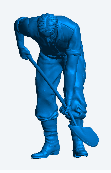 M47 – Male Shovelling Worker | 1:32 Scale Railway Diorama Figure