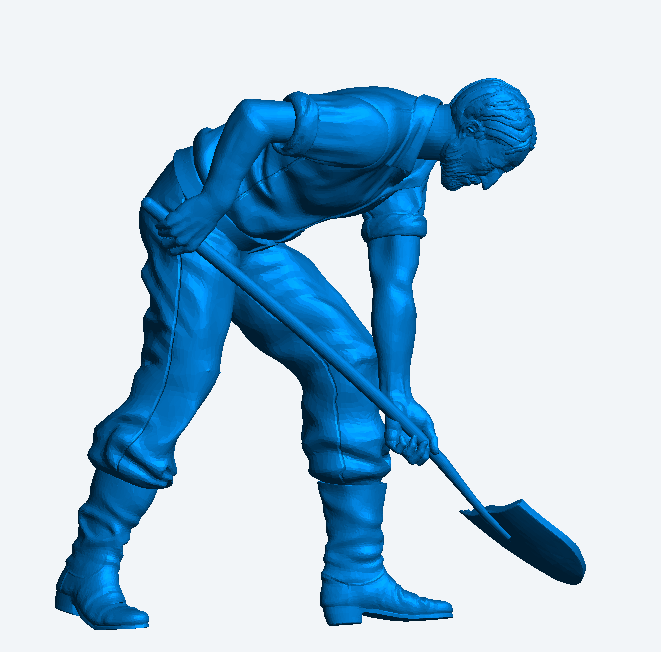 M47 – Male Shovelling Worker | 1:32 Scale Railway Diorama Figure