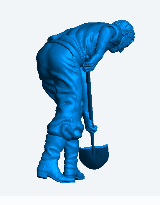 M47 – Male Shovelling Worker | 1:32 Scale Railway Diorama Figure