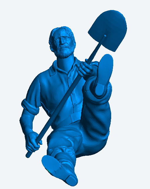 M47 – Male Shovelling Worker | 1:32 Scale Railway Diorama Figure