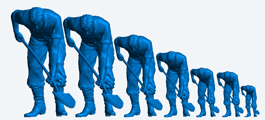 M47 – Male Shovelling Worker | 1:32 Scale Railway Diorama Figure