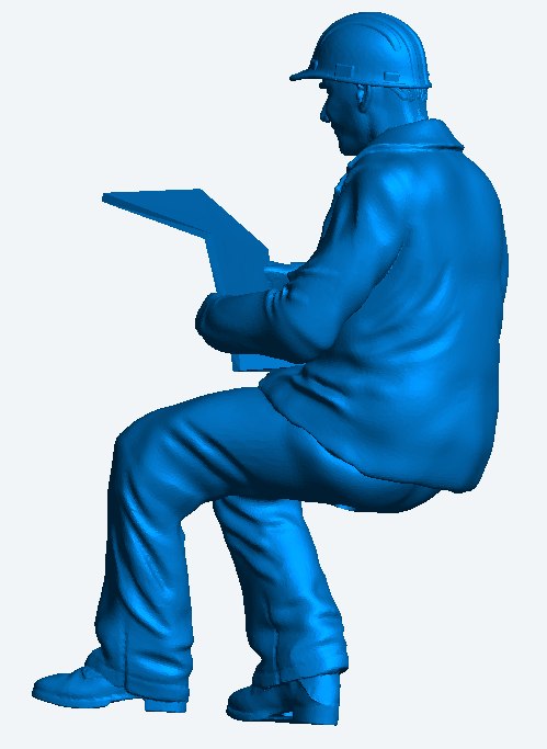 M48 – 1/43 multi Scale model Railway Seated Construction Worker