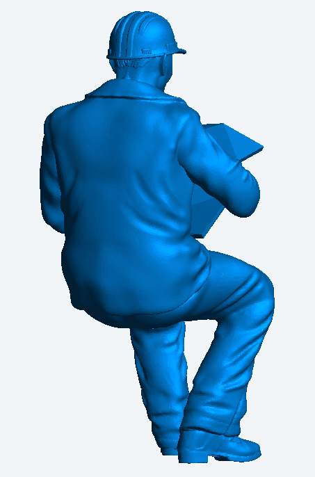 M48 – 1/43 multi Scale model Railway Seated Construction Worker