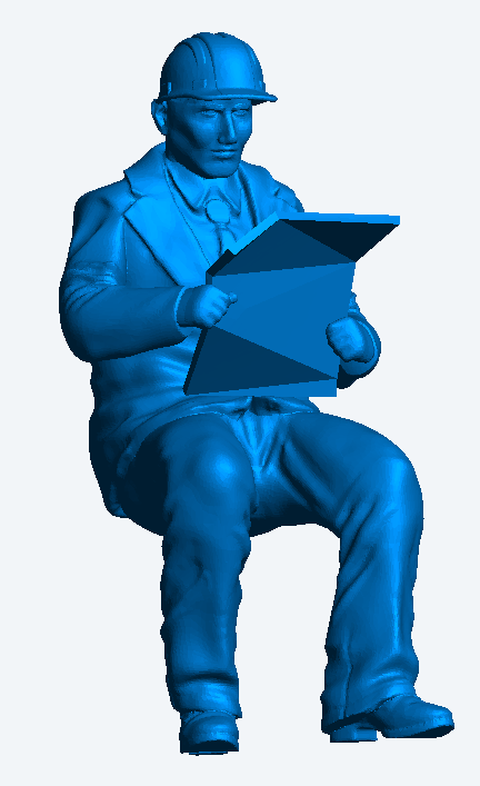 M48 – 1/43 multi Scale model Railway Seated Construction Worker