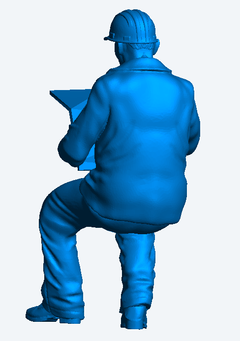 M48 – 1/43 multi Scale model Railway Seated Construction Worker