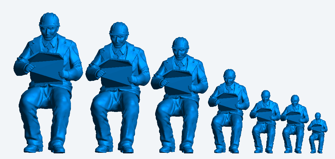M48 – 1/43 multi Scale model Railway Seated Construction Worker Reading Plan