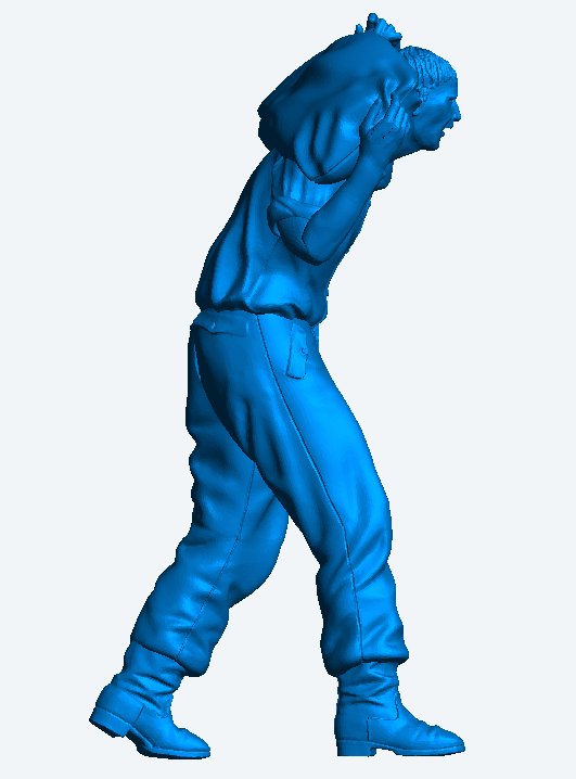 M49 – 1/48 Labourer Figurine Carrying Sack Miniature for Dioramas, Displays, and Crafts