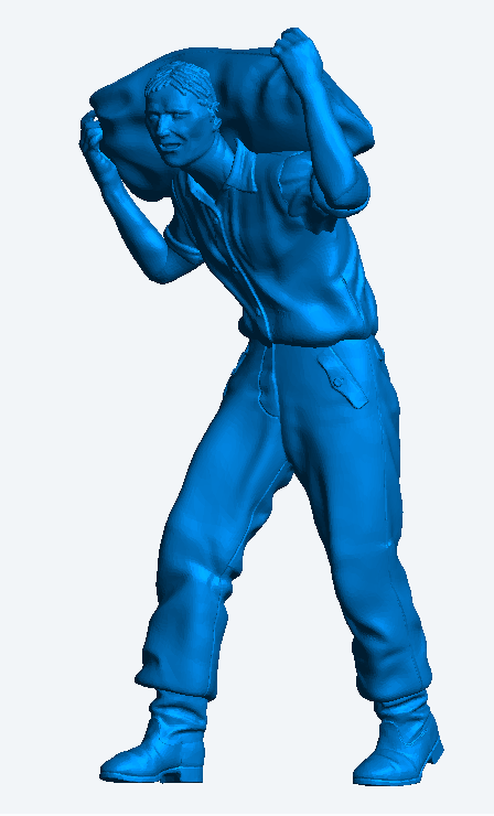 M49 – 1/48 Labourer Figurine Carrying Sack Miniature