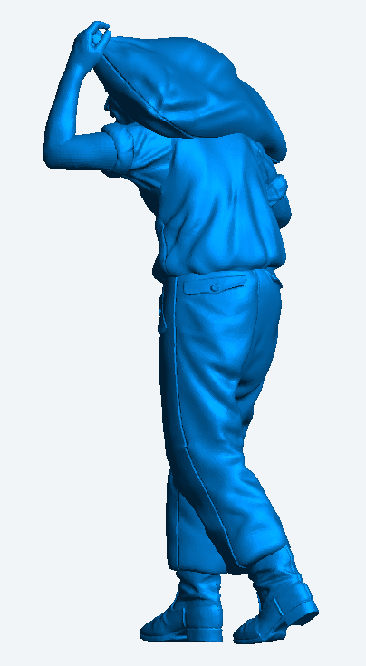 M49 – 1/48 Labourer Figurine Carrying Sack Miniature for Dioramas, Displays, and Crafts