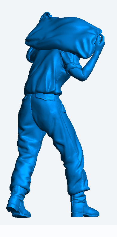 M49 – 1/48 Labourer Figurine Carrying Sack Miniature