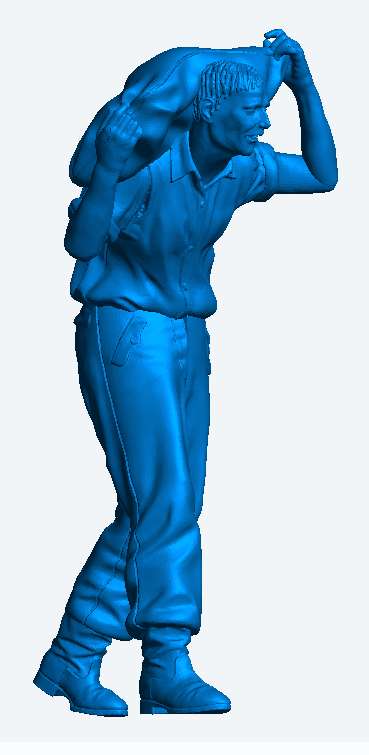 M49 – 1/48 Labourer Figurine Carrying Sack Miniature