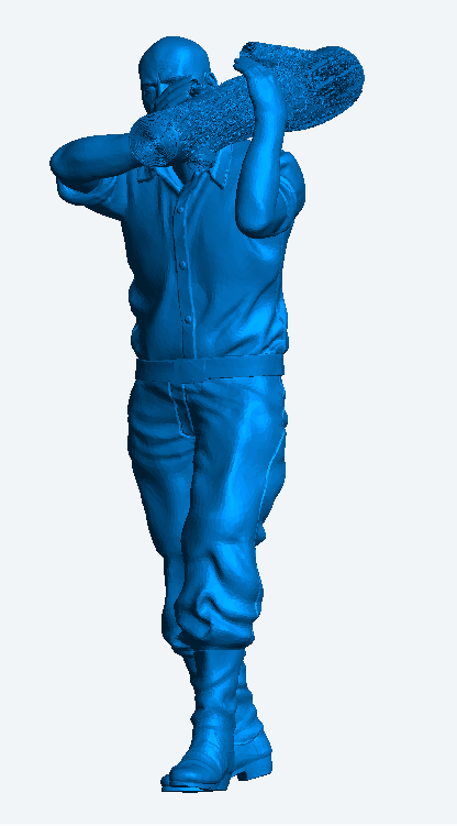 M51 – Lumberjack Carrying Log on Shoulder | 1:48 Scale Diorama Figure