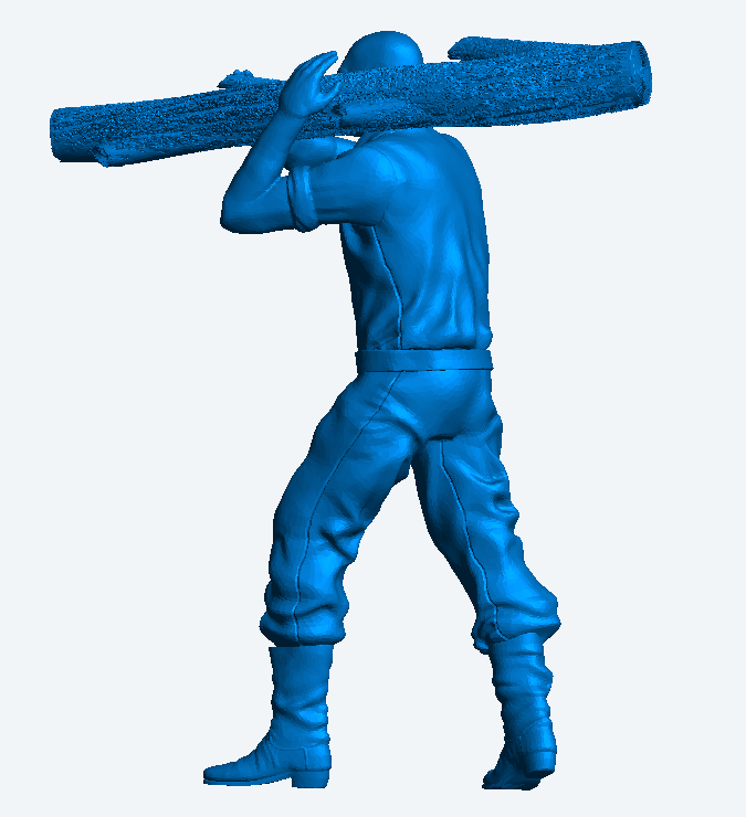 M51 – Lumberjack Carrying Log on Shoulder | 1:48 Scale Diorama Figure