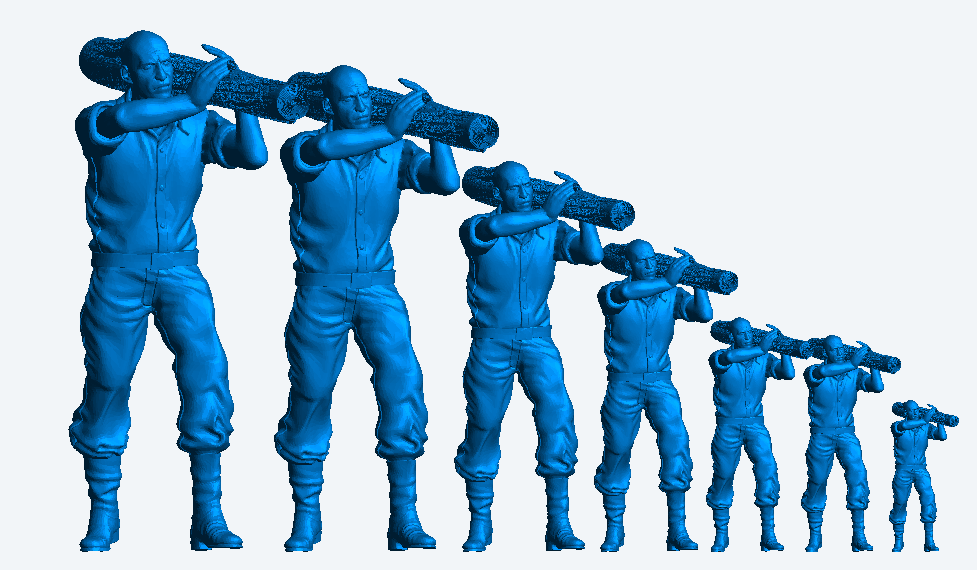 M51 – Lumberjack Carrying Log on Shoulder | 1:48 Scale Diorama Figure