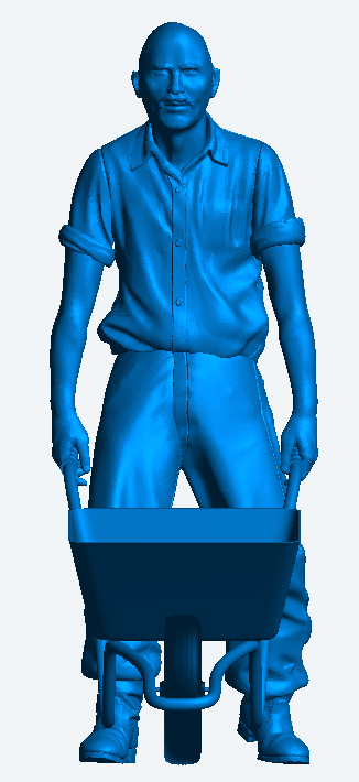 M52 – Man Pushing Wheelbarrow | 1:25 Scale Die-Cast Figure