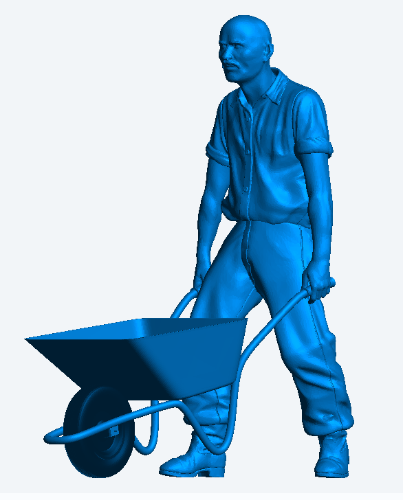 M52 – Man Pushing Wheelbarrow | 1:25 Scale Die-Cast Figure