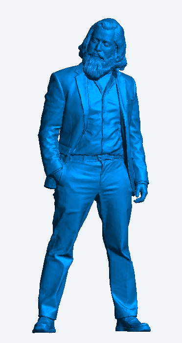 M61 – Bearded Man in Smart Casual Suit | 1:64 Scale Die-Cast Figure
