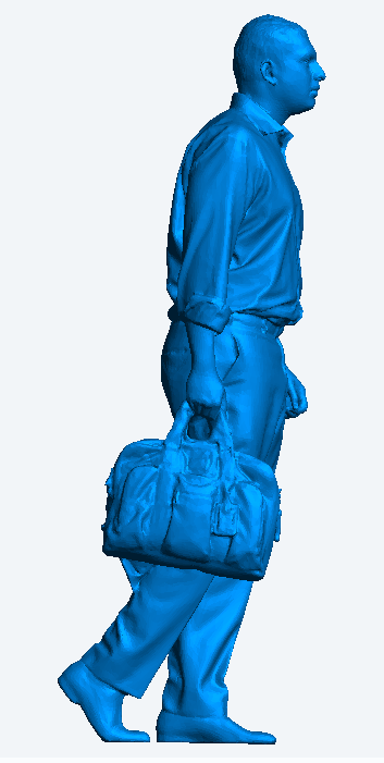 Smart Man Carrying Overnight Bag Scale Diorama Figure M62