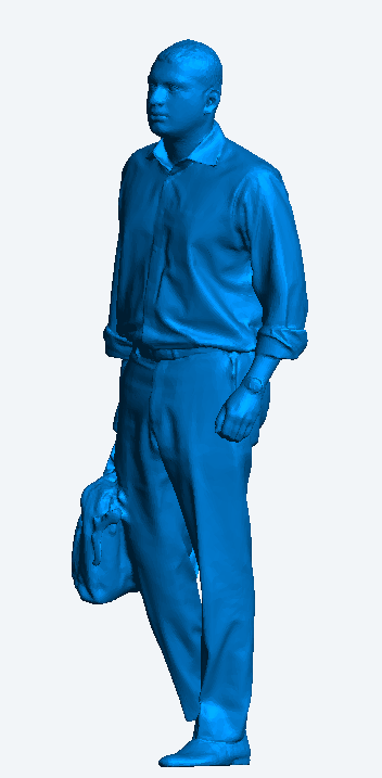 Smart Man Carrying Overnight Bag Scale Diorama Figure M62