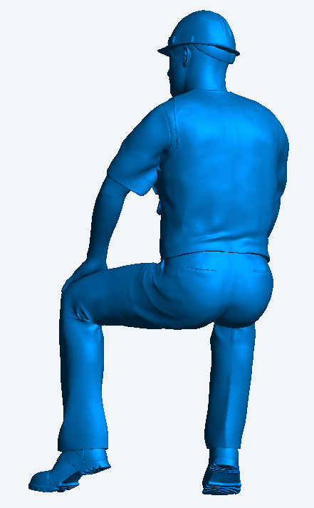 Man in Hard Hat Sitting 1:48 Scale Diorama Figure M69