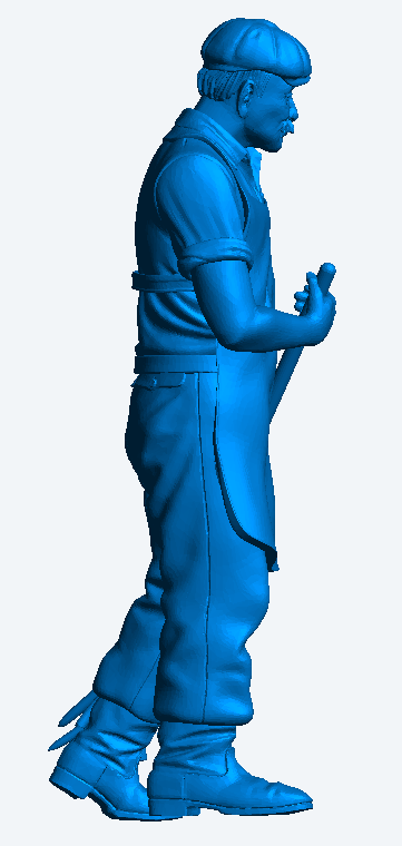 M71a – Baker Sweeping Up 1:72 Any Scale Figure for Dioramas