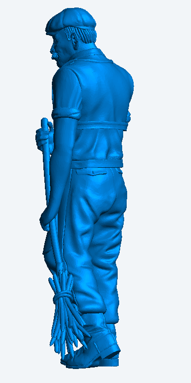 M71a – Baker Sweeping Up 1:72 Any Scale Figure for Dioramas