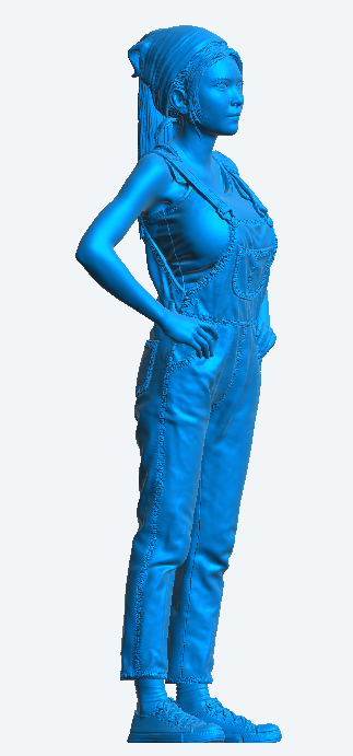 Jager Hobby W5 Woman Figure – Casual and Confident in Denim Overalls